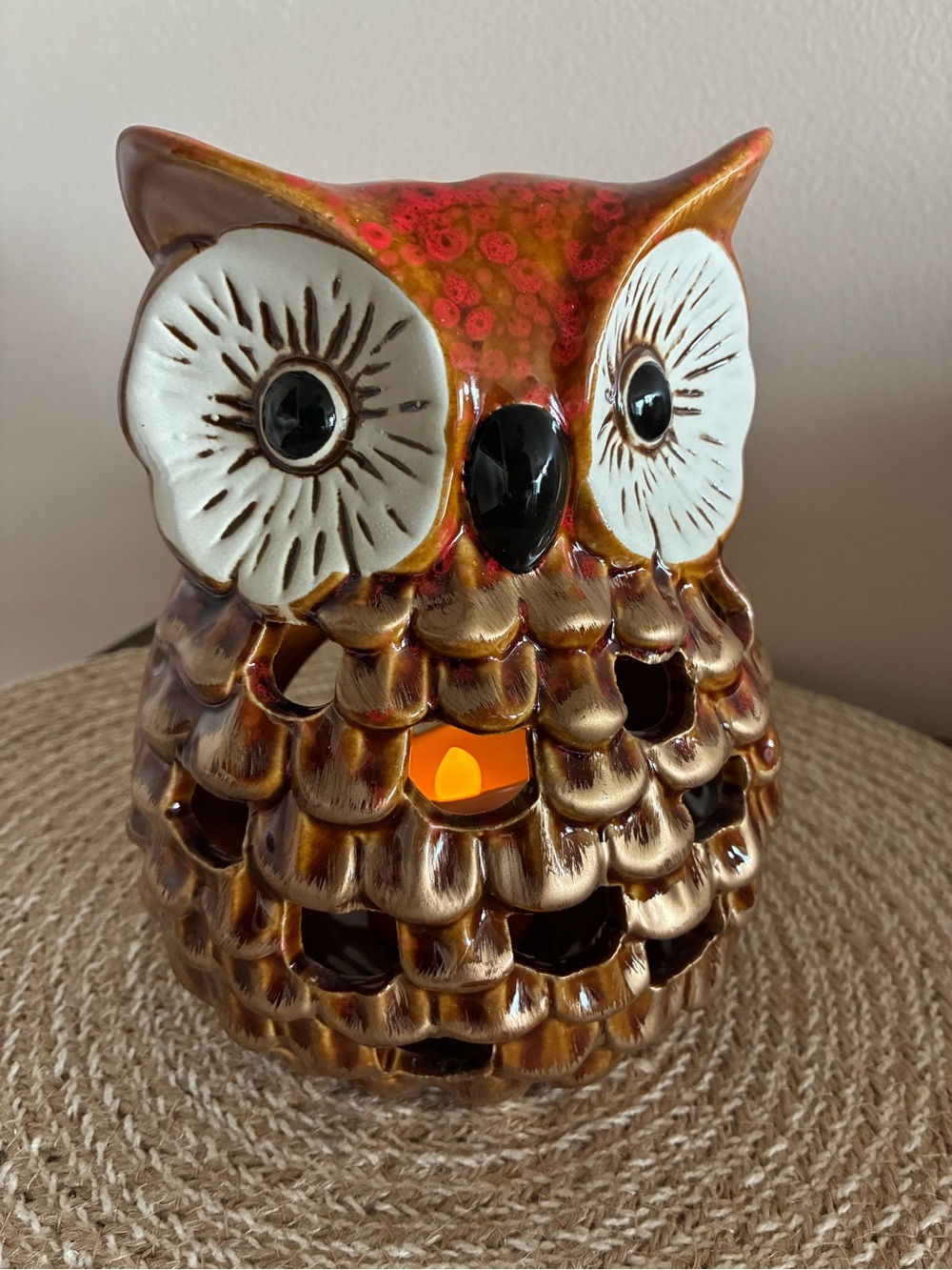 Hobby Lobby Metallic Ceramic Owl Candle Holder - Picture 8 of 8